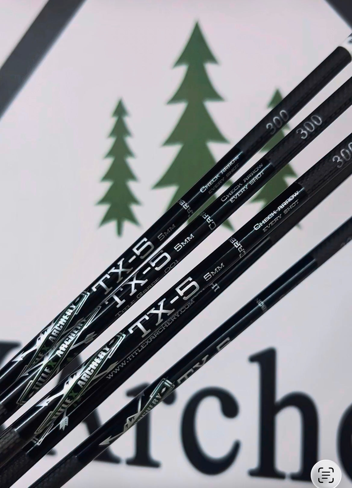 TX-5 Carbon Arrows (.204 diameter) 5mm (12 Shafts) .001 Straightness
